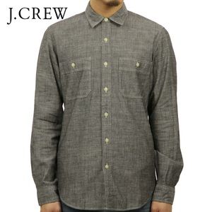 J. Crew Chambray Button-down Workshirt Large Black/gray
